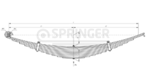 Front leaf-spring for КаMAZ 6520, 53605, 6522 12 leaves