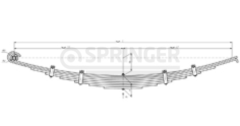 Front leaf-spring for КаMAZ 6350 8 leaves