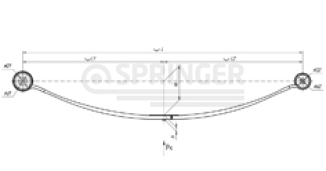 Rear leaf-spring for Ford Transit 1 leaf