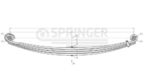 Front leaf-spring for КаMAZ 6580 4 leaves