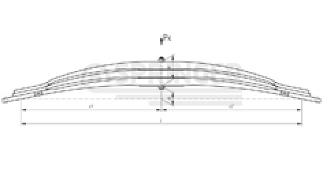 Rear leaf-spring for Mercedes Actros 3331-3360 3 leaves