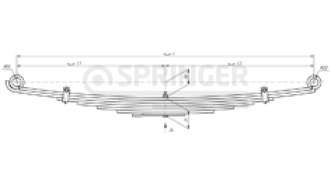 Rear leaf-spring for Isuzu NQR 71-75, Bogdan АО 92 7 leaves