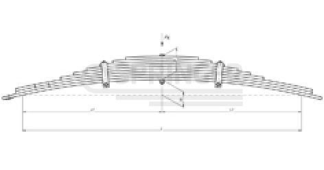 Front leaf-spring for a tractor 701m 9 leaves
