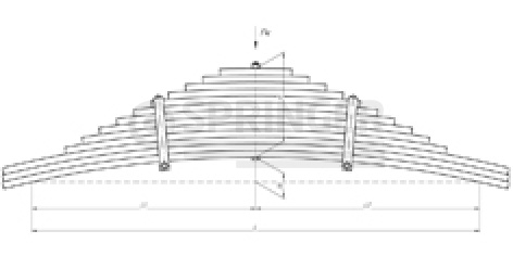 Rear leaf-spring for URAL 6364 13 leaves