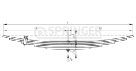 Rear leaf-spring for Hino 300 5 leaves
