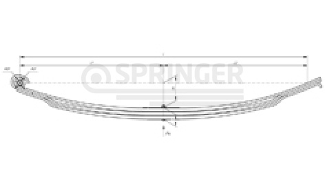 Front leaf-spring for КаMAZ 65115, 65116, 65117 3 leaves