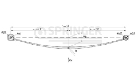 Rear leaf-spring for Peugeot Boxer 3, Citroen Jumper, Fiat Ducato 250 1 leaf