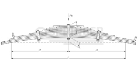 Front leaf-spring for a trailer 8335 10 leaves