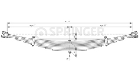 Front leaf-spring for KRAZ 214 8 leaves
