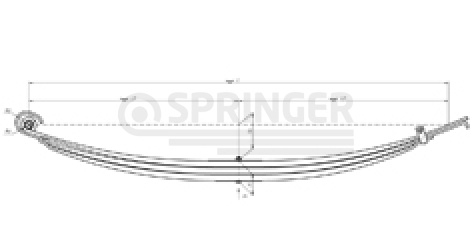 Front leaf-spring for КаMAZ 6522 3 leaves