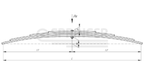 Rear leaf-spring for a trailer mагас 4 leaves