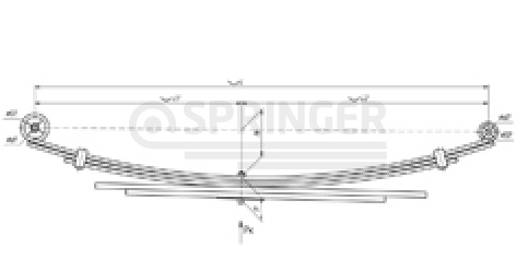 Rear leaf-spring for Kia Bongo 3 5 leaves