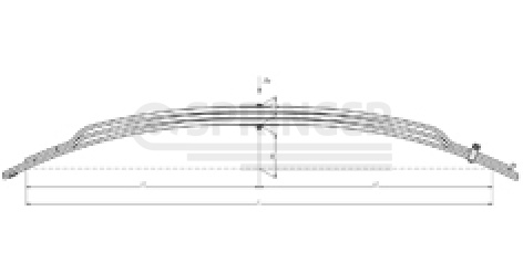 Front leaf-spring for MAZ 54323, 64229, 64221 3 leaves