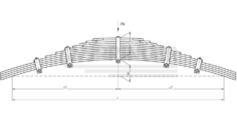 Front leaf-spring for URAL 53236 12 leaves
