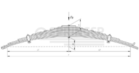 Front leaf-spring for URAL 55571, 4320 11 leaves