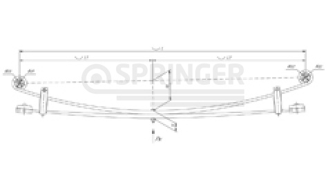 Rear leaf-spring for UAZ 2360, 3161 2 leaves