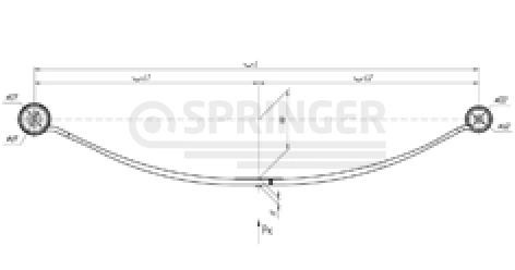 Rear leaf-spring for Ford Transit 1 leaf