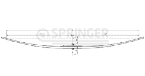 Rear leaf-spring for КаMAZ 4308 1 leaf