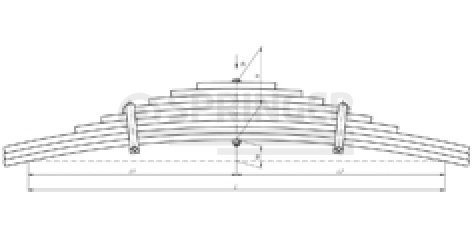 Rear leaf-spring for КаMAZ 6460, 6520, 6522 9 leaves