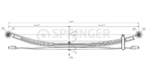 Rear leaf-spring for GAZ 2705, 3302 4 leaves