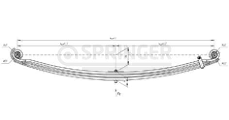 Front leaf-spring for Iveco EuroTrakker 3 leaves
