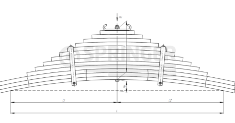 Rear spring Iveco 8х8 13-leafs