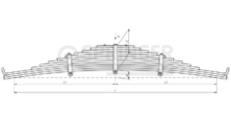 Rear leaf-spring for КаMAZ 43114, 4350,  43261 12 leaves