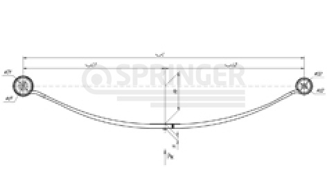 Rear leaf-spring for Ford Transit 1 leaf