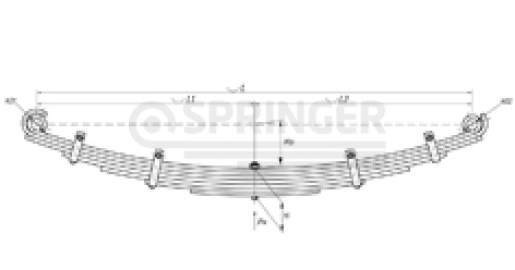 Front leaf-spring for Daewoo BS106 7 leaves
