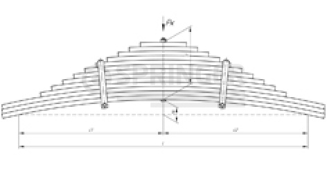 Rear leaf-spring for КаMAZ 6520, 6522, 65221 13 leaves