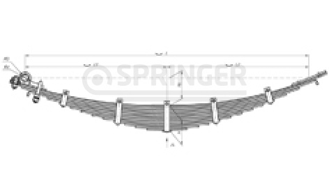 Front leaf-spring for ZIL 131 13 leaves