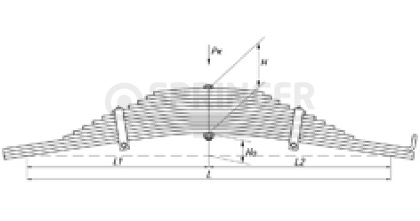 Rear leaf-spring for BPW 13 leaves