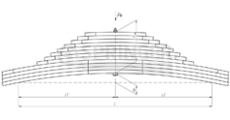 Rear leaf-spring for Shaanxi F3000 12 leaves