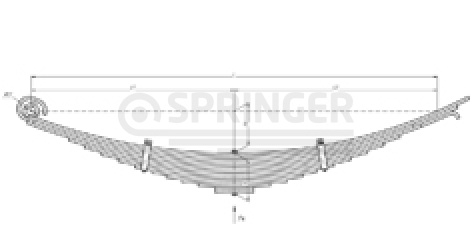 Front leaf-spring for MAZ 5337, 5432, 5551 14 leaves