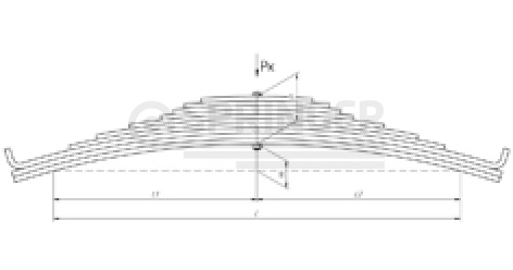 Rear leaf-spring for MAZ 9911, 93853, 99064 10 leaves