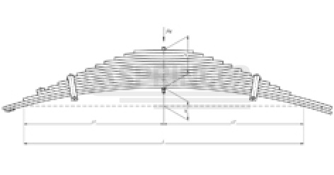Rear leaf-spring for a trailer MAZ 8378 14 leaves