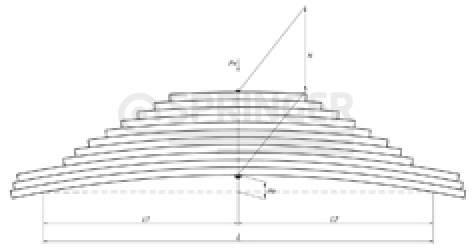 Rear leaf-spring for TONAR 11 leaves