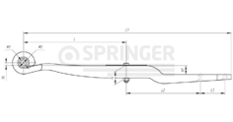 Leaf-spring (Z spring) for a a trailer Gigant, an analog for 700639035