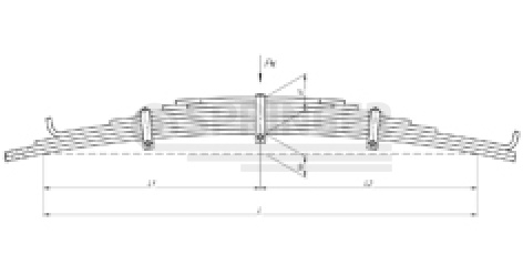 Front leaf-spring for a trailer 8335 8 leaves