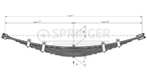 Front leaf-spring for GAZ 3307, 3309 12 leaves