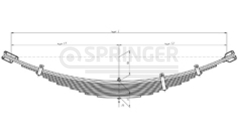 Rear leaf-spring for GAZ 3308 Sadko 11 leaves