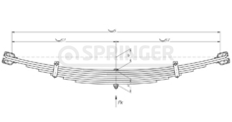 Front leaf-spring for KRAZ 214 7 leaves