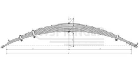 Front leaf-spring for ZIL 4331 10 leaves
