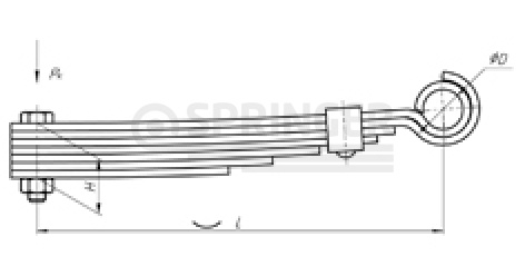 Leaf-spring for КаMAZ 5460, 6460 7 leaves