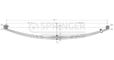 Front leaf-spring for KAVZ 4238 2 leaves
