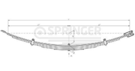 Front leaf-spring for GAZ 4301 6 leaves