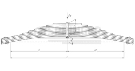 Rear leaf-spring for a trailer 9554 10 leaves