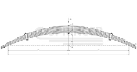Front leaf-spring for MAZ 54323, 64229, 64221 7 leaves