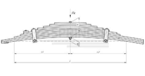 Rear leaf-spring for a trailer MA3 8378, 83781 10 leaves