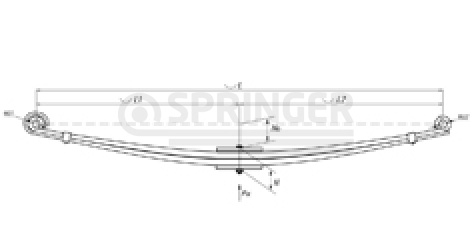 Front leaf-spring for Ashok 2 leaves